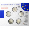 Deutschland 5 x 2 Euro 2018 stgl. Helmut Schmidt im Folder 