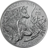 1 Unze Silber Wolf Slowakei 20 Euro 2010 Poloniny Nationalpark
