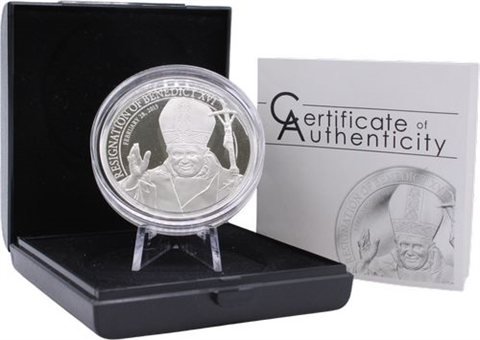 Cookinseln-5Dollar-2013-AGpp-RücktrittBenediktXVI-Etui