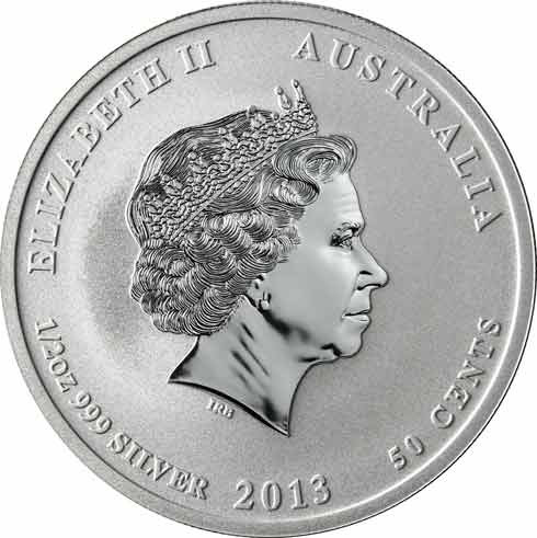 1/2 Unzen Silbermünze Jahr der Schlange - Australien 2013