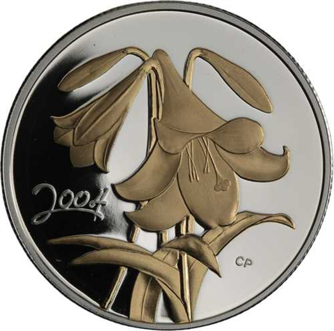 Kanada-50cent-2004-AGpp-Osterglocke Easter Lily-Etui