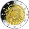 2 Euro Münzen Eurpa Flagge