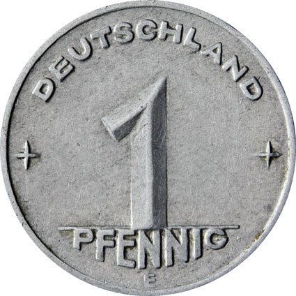 J.1501 DDR 1 Pfennig 1950 E - Die ersten Pfennig-Münzen der DDR 