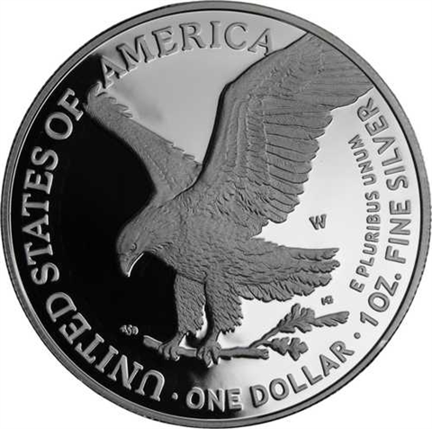 USA-1 Dollar-2023-AGpp-Silver Eagle neues Designe-RS