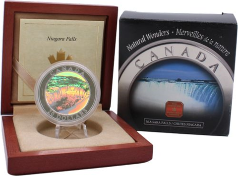 Kanada-20 Dollar-2003-AGpp-Niagara Falls-Holo-Etui