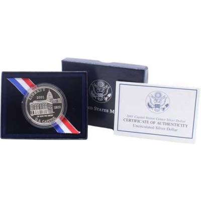 USA-1 Dollar-2001-AGstgl-Capitol Visitor Center-Etui