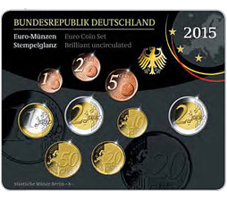  Deutschland 5,88 Euro-Kurssatz 2015 Stgl. Mzz F 
