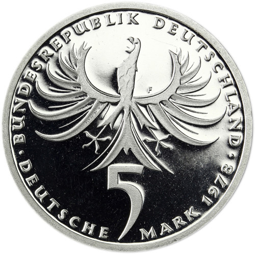 Deutschland 5 DM Silber 1978 PP Balthasar Neumann in Münzkapsel