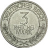 Weimarer Republik- Silber-Gedenkmünze J. 323  Lübeck  3 Reichsmark   1926