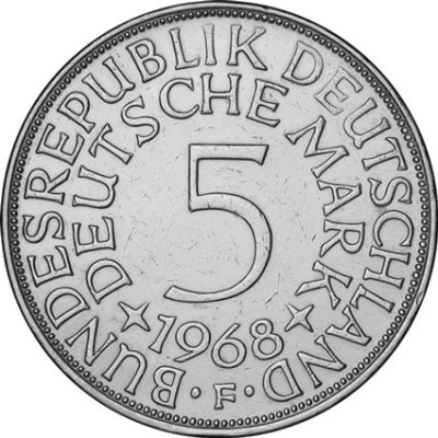Silberadler – Die 5 DM Umlaufmünzen von 1951-1974