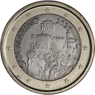 San Marino-1 Euro-2025-bfr-Kursmünze-RS
