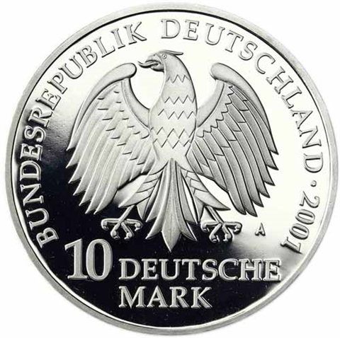 Deutschland-10-DM-Silber-2001-PP-Katharinenkloster-Meeresmuseum-Stralsund-I