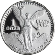 Mexiko-1 Onza-1986-AGpp-Libertad Siegesgöttin-RS