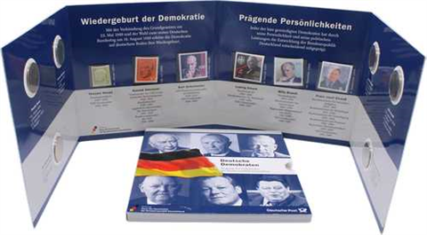 Deutschland-6x2Mark-6Briefmarken-Deutsche Demokratie-Folder