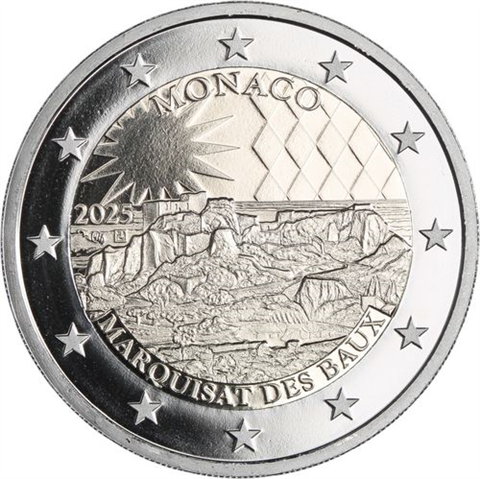 Monaco-2 Euro-2025-PP-Les Baux-en-Provence-Etui