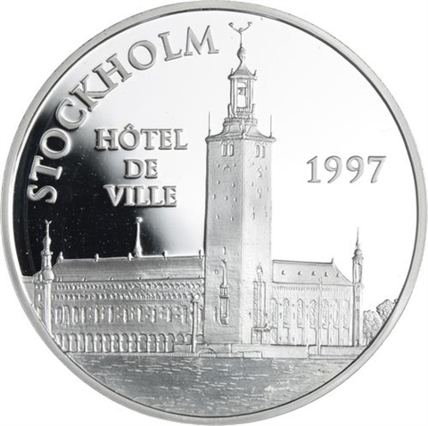 Frankreich-15 Euro 100 Francs-1997-AGpp-Rathaus Stockholm-RS