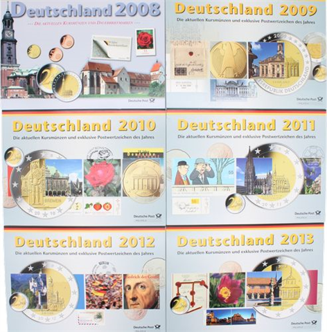 Deutschland-18x3,88 Euro-2002-2019-Kurs Briefmarken-SetI