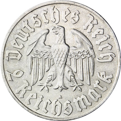 J. 352 - Drittes Reich 2 Mark 1933  Martin Luther 