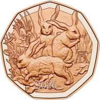 Österreich-5Euro-2026-Cubfr-Hasentrio-RS