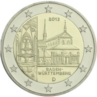 - Deutsche Bundesländer 2 Euro Sondermünzen - Baden Württemberg mit dem Kloster Maulbronn.