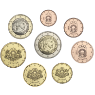 Lettland 1 Cent - 2 Euro 2014