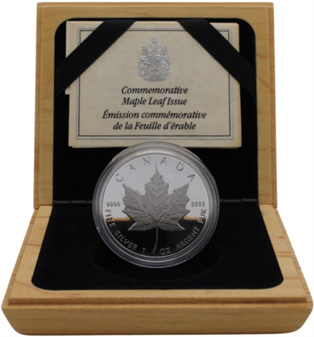 Kanada-5Dollars-1989-AGPP-MapleLeaf-HolzetuimitMz-3