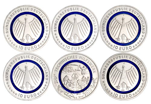 Deutschland--10Euro-2025-bfr-Technisches-Hilfswerk-RS-A-D-F-G-J