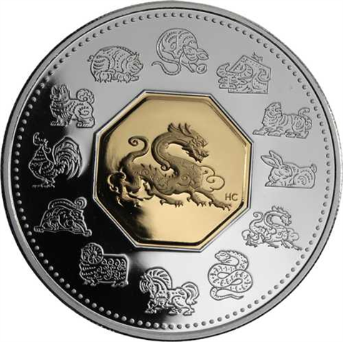 Kanada-15 Dollar-2000-AGpp-Jahr des Drachen-Etui