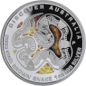 Australien-1 Dollar-2009-AGpp-Snake-Farbe-RS