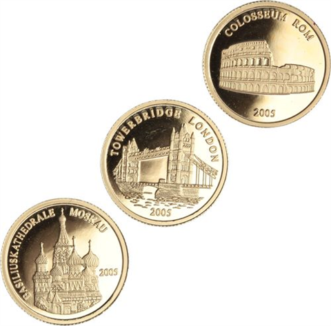 Togo-3x1500 Francs-2005-AUpp-RomLondonMoskau-RS