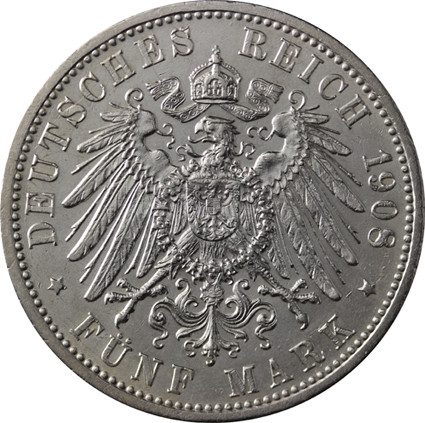 J.40 Baden 5  Mark 1908 - 1913 Friedrich II 