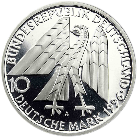 Deutschland 10 DM Silber 1996 PP 150 Jahre Kolpings Werk I