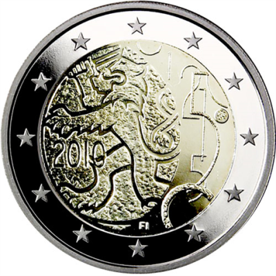 Finnland-2Euro-2010-PP-Finnische-Währung-im-Etui-RS