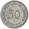 J.379 Bank Deutscher Länder BDL 50 Pfennig 1950 Mzz. G in bfr. in Münzkapsel