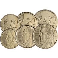 Frankreich-10-Cent-2025-,-20-Cent-2025-,-50-Cent-2025-RSVS-