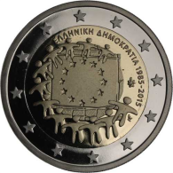 Griechenland-2 Euro-2015-PP-Flagge-RS
