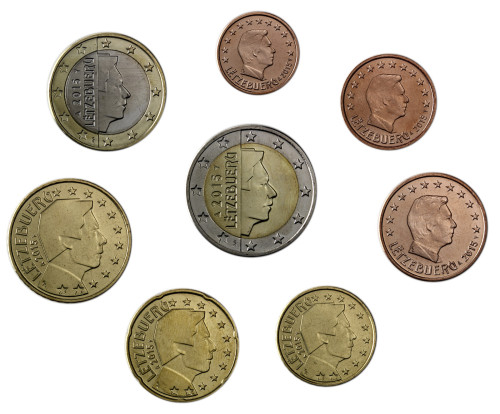 Luxemburg 3,88 Euro 2015 bfr. lose 1 Cent - 2 Euro