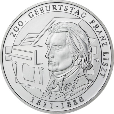 Deutschland 10 Euro 2011 PP 200. Geburtstag Franz Liszt