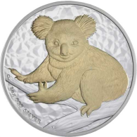 Australien-1 Dollar-2009-AGstgl-Koala-Goldveredelung-RS