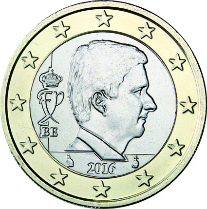 Belgien 1 Euro 2016 König Philippe 