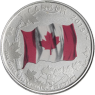 Kanada-25 Dollar-2015-AGstgl-Farbe-Kanadische Flagge-RS