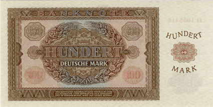 Geldscheine, Banknoten und Sondermünzen von Historia Hamburg DDR  1955