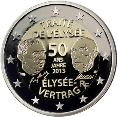 Frankreich-2-Euro-2013-PP-50-Jahre-Elysee-Vertrag-RS