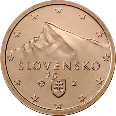 Slowakei 2 Cent 2014 bfr. Gifpel der Berges Kriva´n, Hohe Tatra 