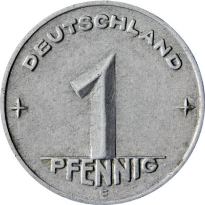 J.1501 DDR 1 Pfennig 1950 E - Die ersten Pfennig-Münzen der DDR 