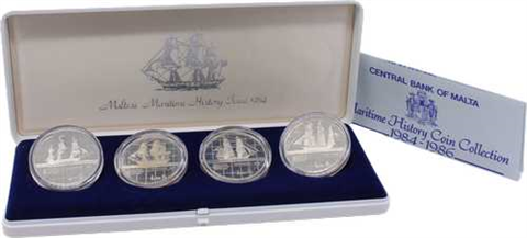 Malta-4x5 Liri-1984-AGpp-Maritime History-Etui