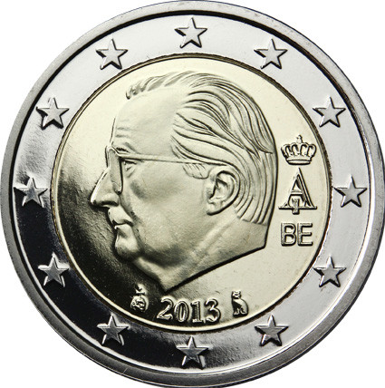 Belgien 2 Euro 2013 Polierte Platte im Etui König Albert II