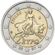Griechland-2-Euro-2007-bfr-Europa-Stier-RS