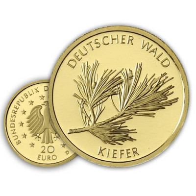 Deutschland 20 Euro 2013 Kiefer Goldmünze Münzzeichen Historia Hamburg Wahl