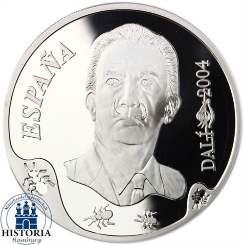 Spanien 10 Euro 2004 PP Dali RS
